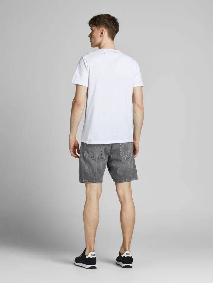 Shorts JACK and JONES Mens CHRIS ORIGINAL AM 243 DENIM SHORTS Grey Black Denim Cheap On Sale