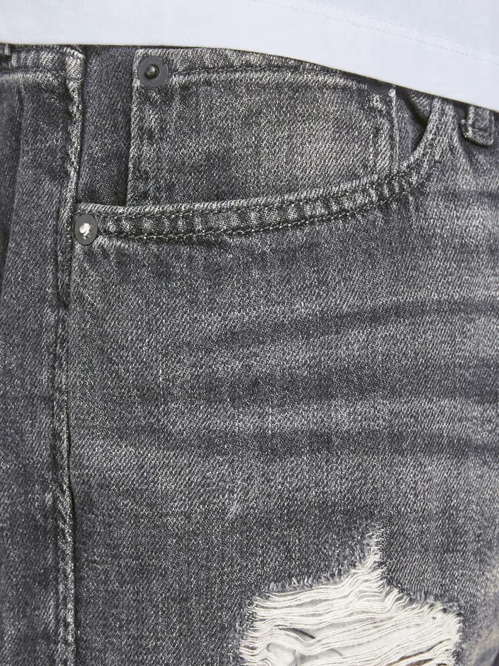 Shorts JACK and JONES Mens CHRIS ORIGINAL AM 243 DENIM SHORTS Grey Black Denim Cheap On Sale