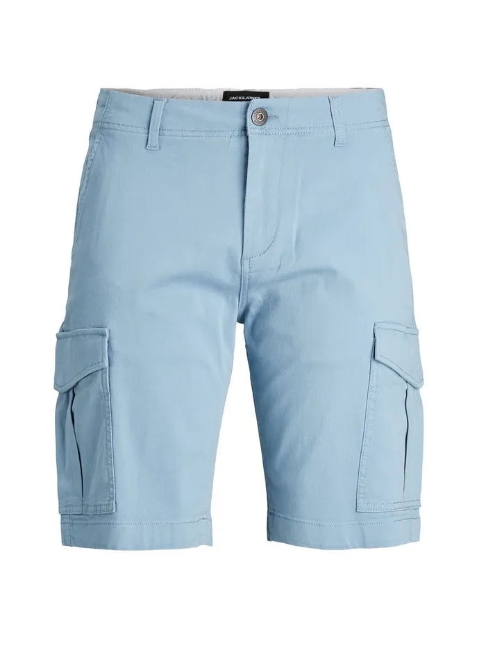 Shorts JACK and JONES Mens JOE AKM CARGO SHORTS Blue Faded Denim Near Me