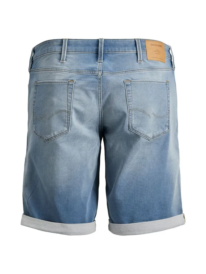 Shorts JACK and JONES Mens RICK ICON GE 009 INDIGO KNIT PLUS SIZE DENIM SHORTS Blue Blue Denim Near Me
