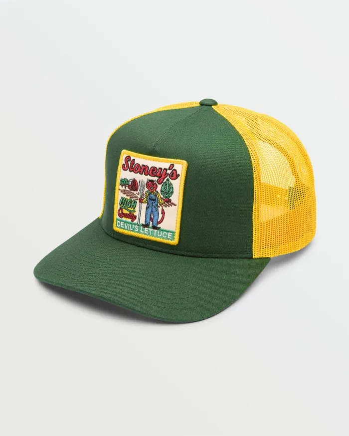Shred Deck Trucker Hat 8211 Dark Pine Mens Volcom Hats and Beanies