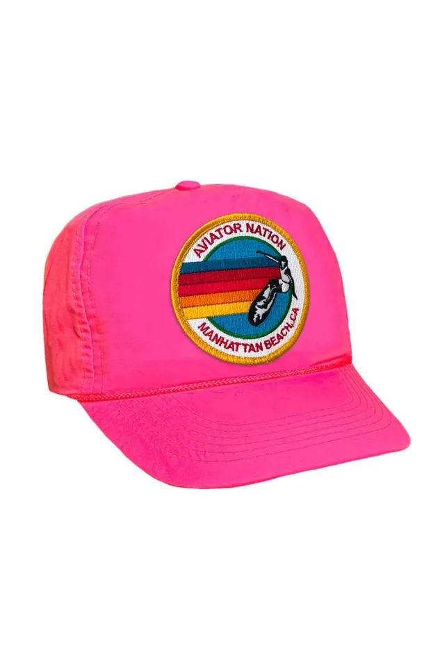 Signature Manhattan Beach Vintage Nylon Trucker Hat WomenMen Aviator Nation Trucker Hats
