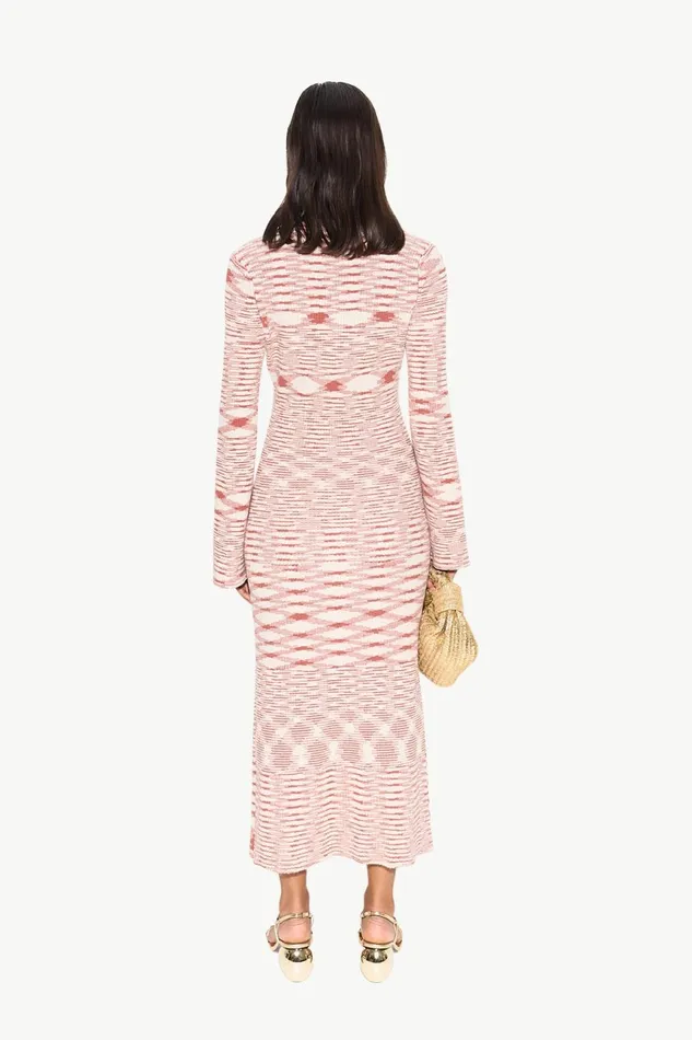 Simon Miller Dresses Women Axon Knit Dress In RustRice Flour Multi Cotton Simon Miller Dresses Women Axon Knit Dress In RustRice Flour Multi Cotton