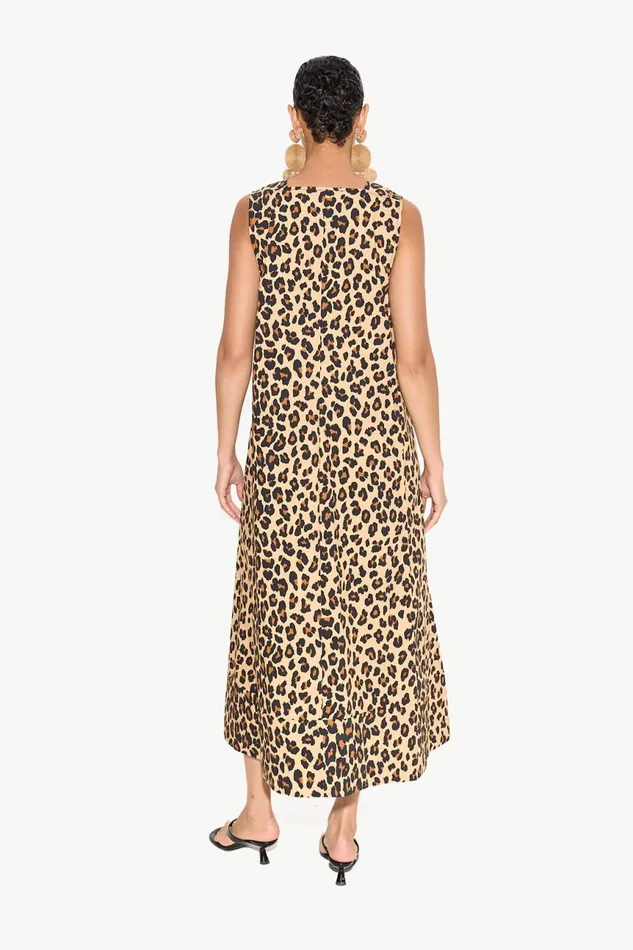 Simon Miller Dresses Women Mar Poplin Dress In Cheetah Cotton