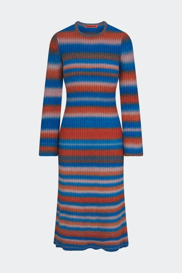 Simon Miller Knitwear Women Axon Knit Dress In Matisse Blue Multi