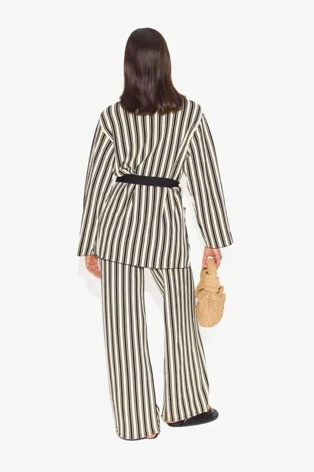 Simon Miller Knitwear Women Knits By Jabber Pant In BlackRice Flour Stripe Simon Miller Knitwear Women Knits By Jabber Pant In BlackRice Flour Stripe