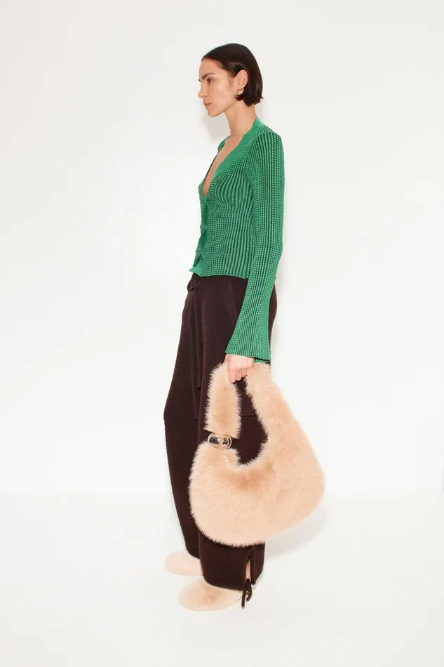 Simon Miller Knitwear Women Peep Textured Knit Cardigan In Gummy Green