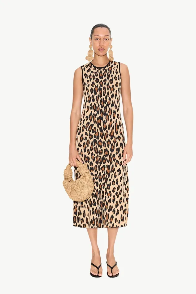 Simon Miller Knitwear Women Simon Miller Knits By Axon Sleeveless Dress In Cheetah Simon Miller Knitwear Women Simon Miller Knits By Axon Sleeveless Dress In Cheetah