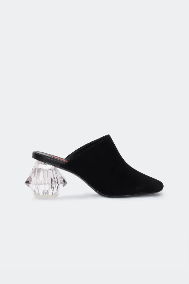 Simon Miller Mules Women Suede Crystal Moderno Mule In Black Goat Suede