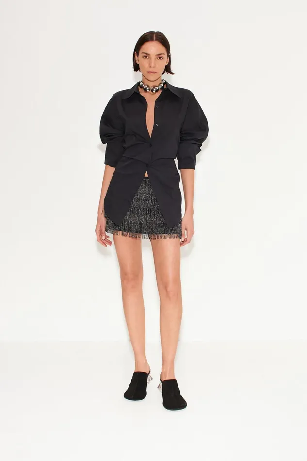 Simon Miller Mules Women Suede Crystal Moderno Mule In Black Goat Suede Simon Miller Mules Women Suede Crystal Moderno Mule In Black Goat Suede