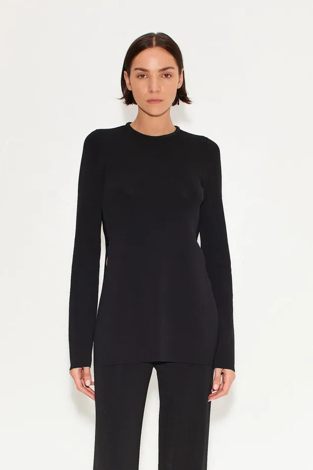 Simon Miller Sets Women Simon Miller Knits By Canoga Long Sleeve Top In Black Simon Miller Sets Women Simon Miller Knits By Canoga Long Sleeve Top In Black