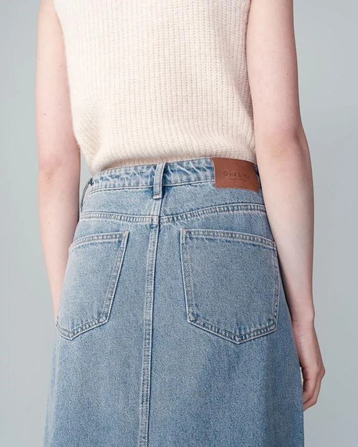 SKIRT BLEU NOHAME Shop Grace and Mila Midi Skirts