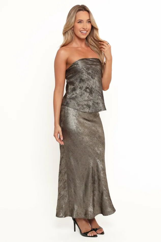 Skirts Lizzie Midi Skirt Dark Bronze Petal and Pup Women