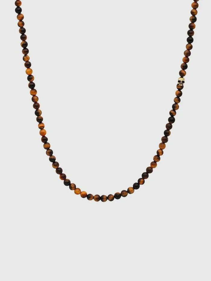 SKULL BEADED NECKLACE No Color Men John Varvatos Jewelry