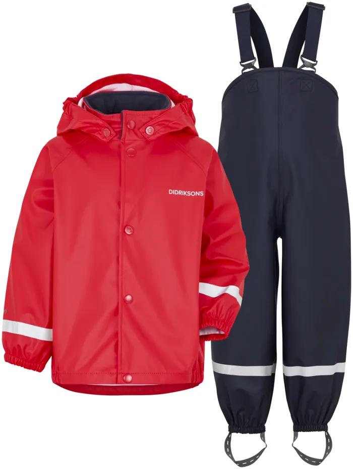 Slaskeman Classic Kids Set Flag Red Kids Didriksons Unlined Rain Set