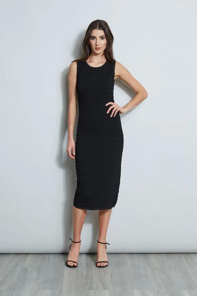Sleeveless Dresses Women Elie Tahari Crochet Knit Dress NOIR