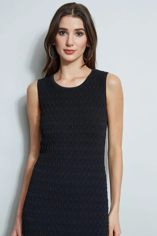 Sleeveless Dresses Women Elie Tahari Crochet Knit Dress NOIR