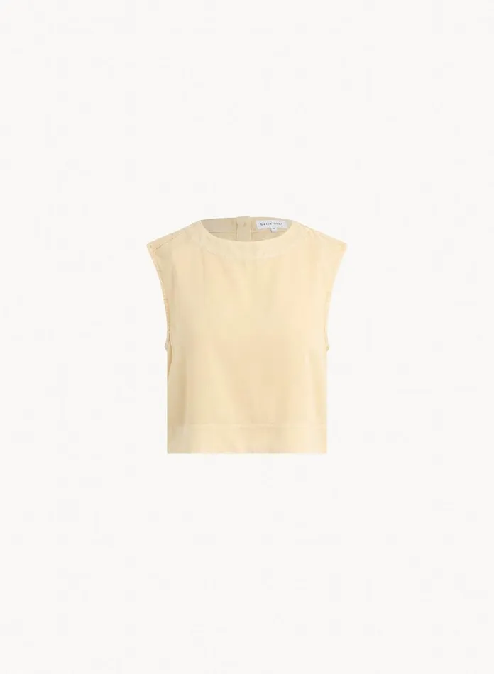 Sleeveless Women Bella Dahl Boxy Button Back Top 8211 Summer Khaki