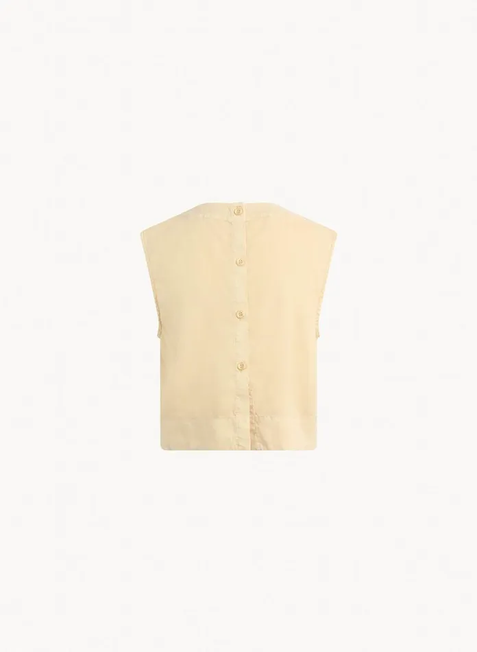 Sleeveless Women Bella Dahl Boxy Button Back Top 8211 Summer Khaki Sleeveless Women Bella Dahl Boxy Button Back Top 8211 Summer Khaki