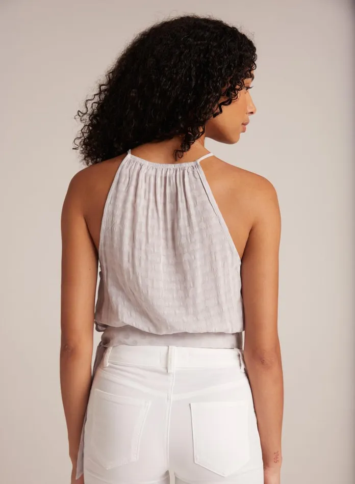 Sleeveless Women Bella Dahl Side Tie Button Halter 8211 Silver Pearl Sleeveless Women Bella Dahl Side Tie Button Halter 8211 Silver Pearl