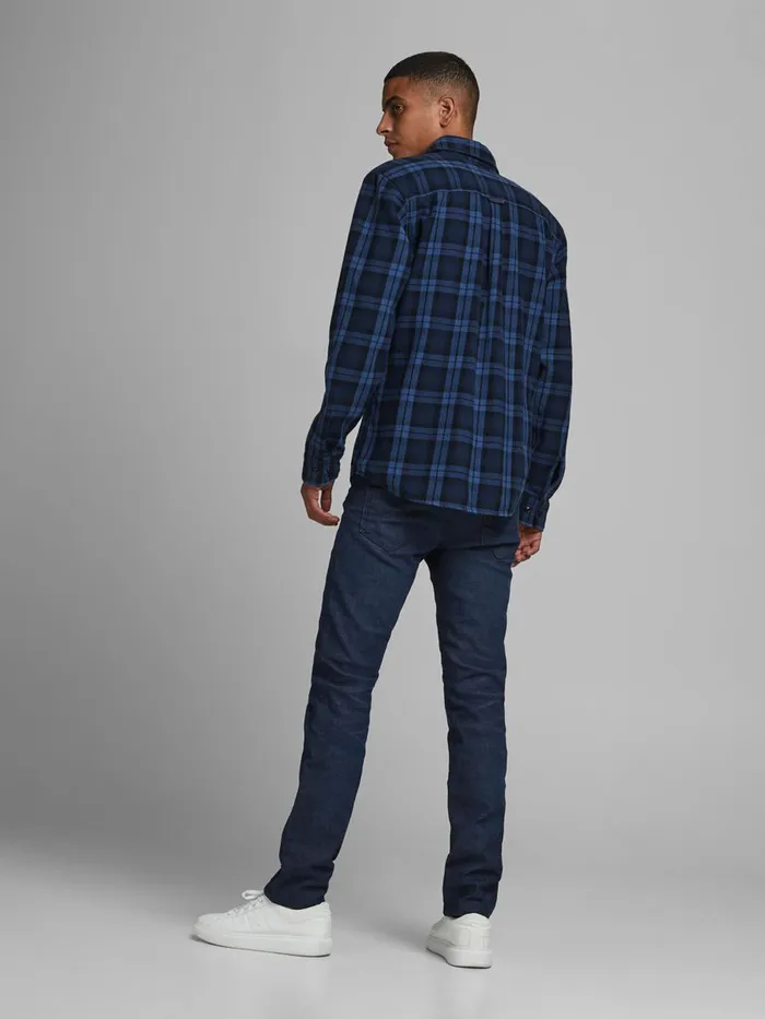 Slim and Straight Jeans JACK and JONES Mens TIM ICON JJ 265 SLIMSTRAIGHT FIT JEANS Blue Blue Denim