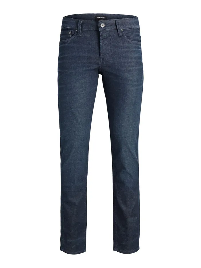 Slim and Straight Jeans JACK and JONES Mens TIM ICON JJ 265 SLIMSTRAIGHT FIT JEANS Blue Blue Denim