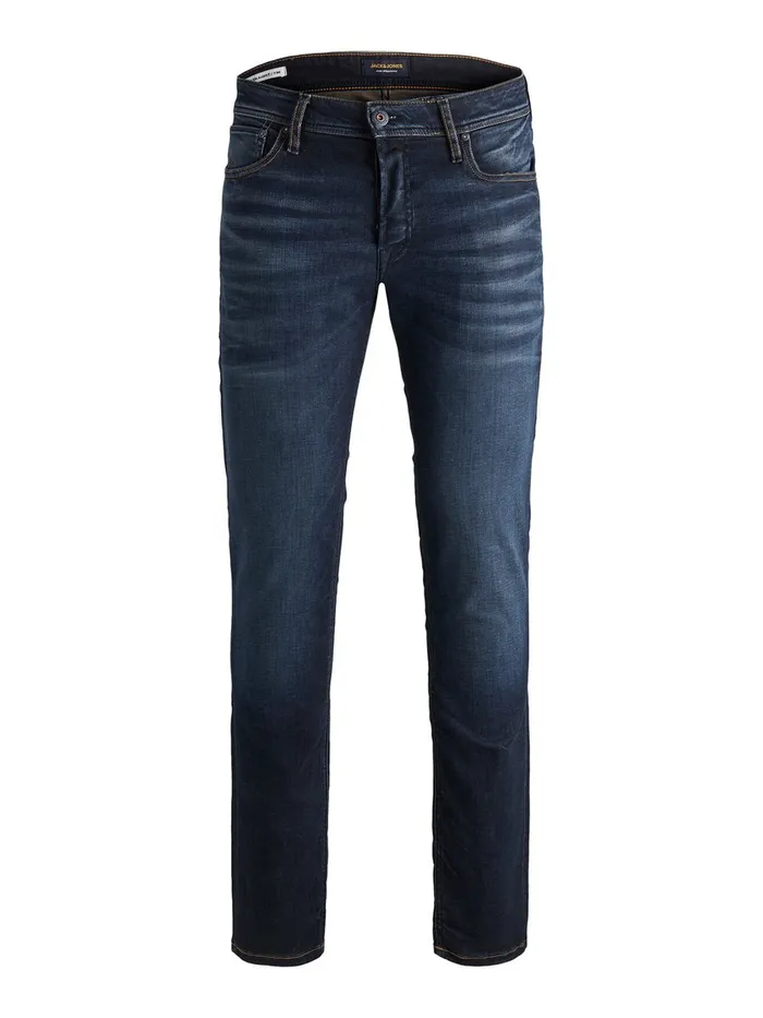 Slim and Straight Jeans JACK and JONES Mens TIM ORIGINAL JOS 719 SLIMSTRAIGHT FIT JEANS Blue Blue Denim