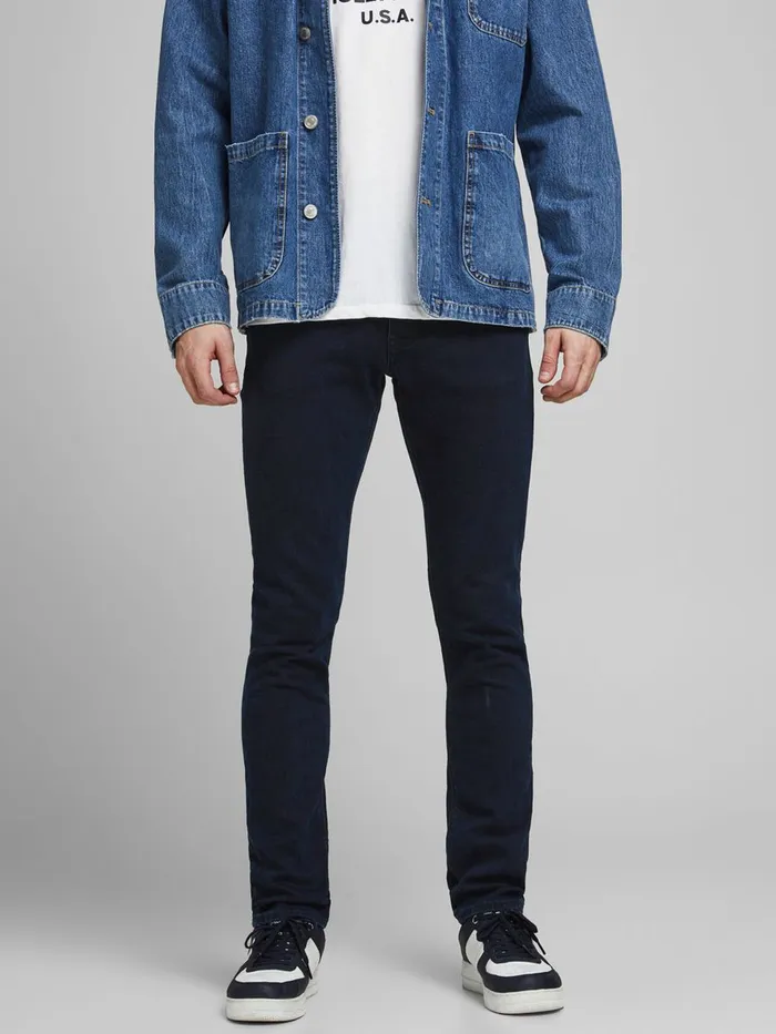 Slim Jeans JACK and JONES Mens GLENN FELIX AM 166 LID SLIM FIT JEANS Blue Blue Denim