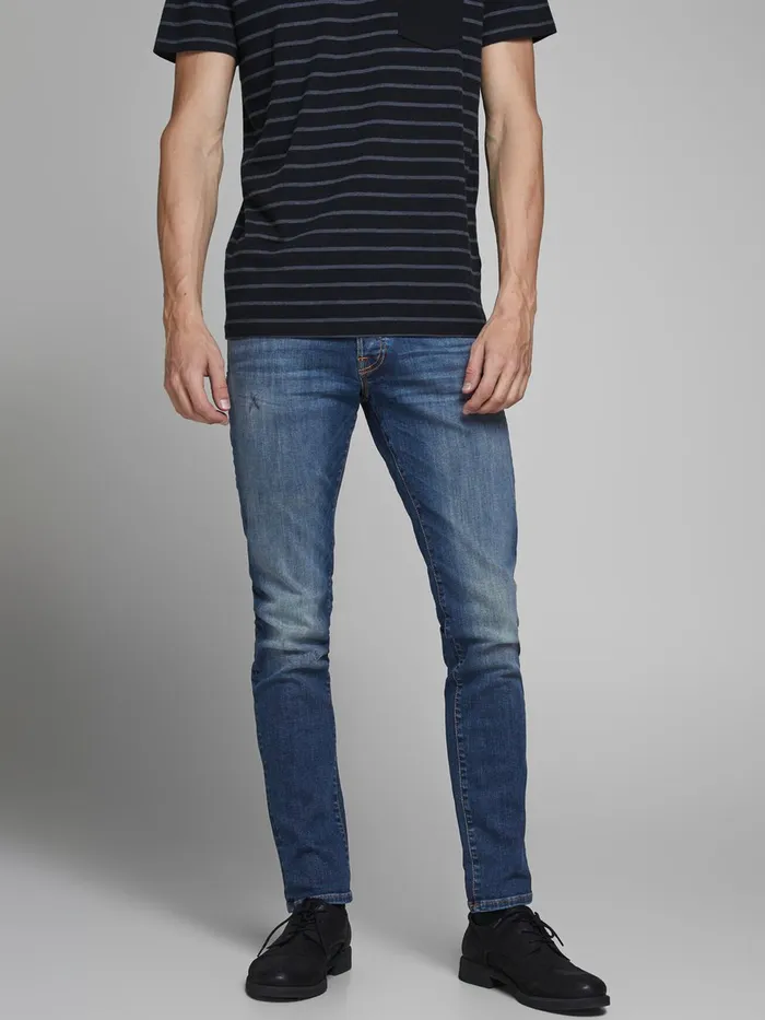Slim Jeans JACK and JONES Mens GLENN FOX AGI 204 50SPS SLIM FIT JEANS Blue Blue Denim
