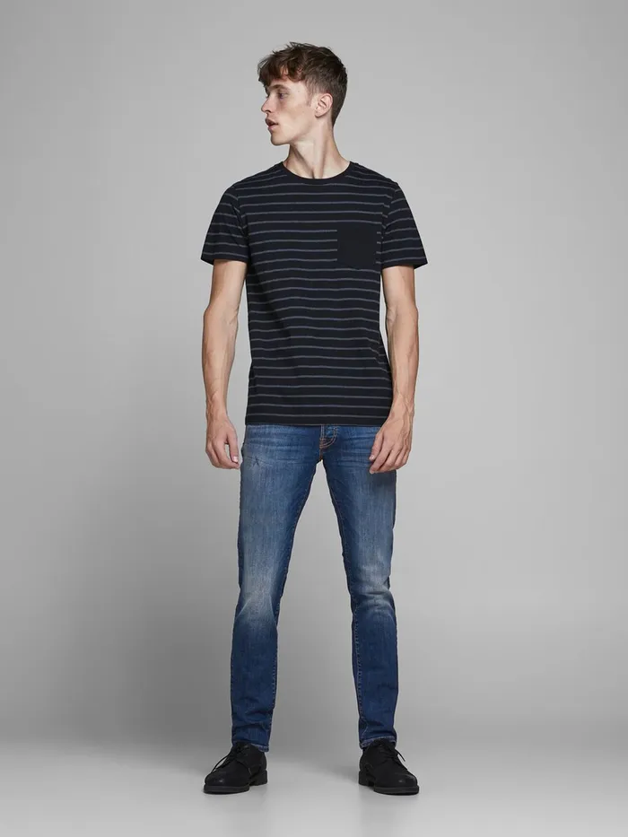 Slim Jeans JACK and JONES Mens GLENN FOX AGI 204 50SPS SLIM FIT JEANS Blue Blue Denim