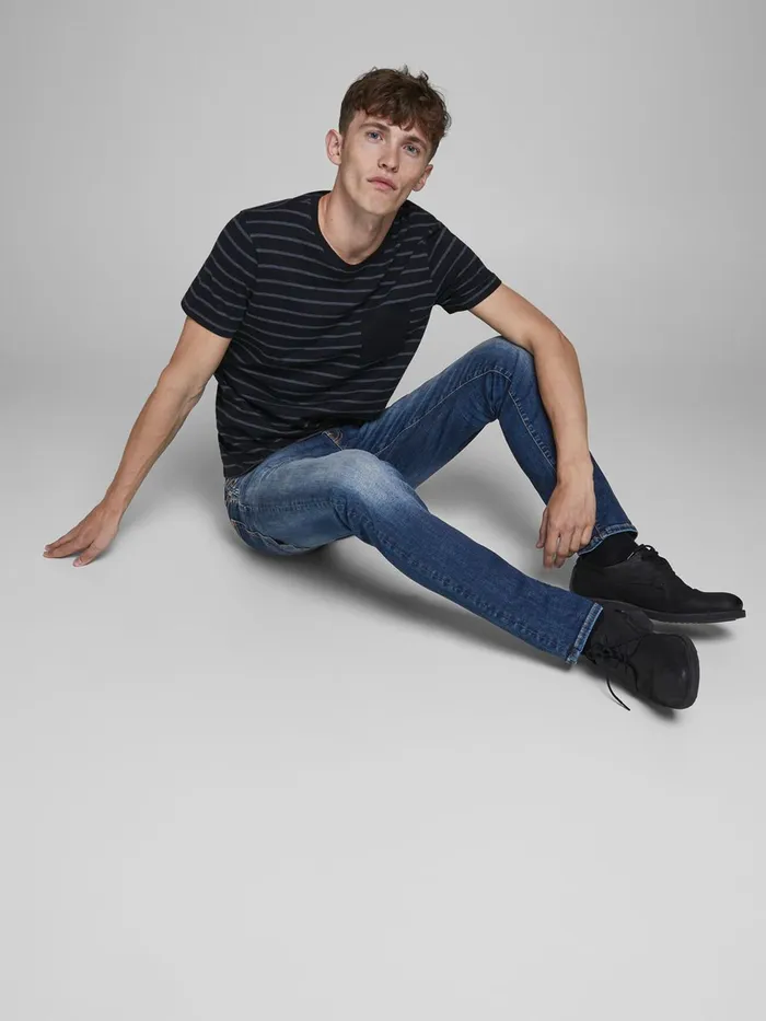 Slim Jeans JACK and JONES Mens GLENN FOX AGI 204 50SPS SLIM FIT JEANS Blue Blue Denim