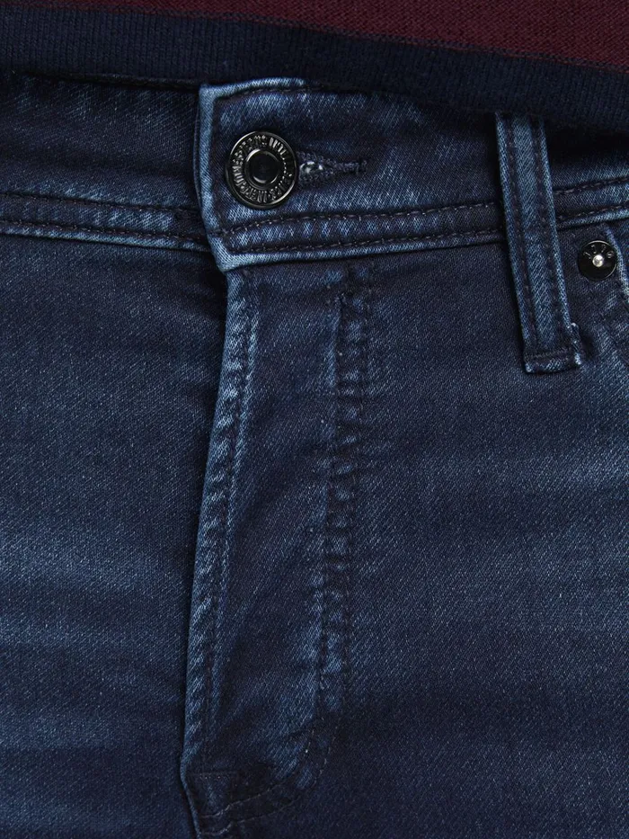 Slim Jeans JACK and JONES Mens GLENN ORIGIANL GE 011 INDIGO KNIT SLIM FIT JEANS Blue Blue Denim