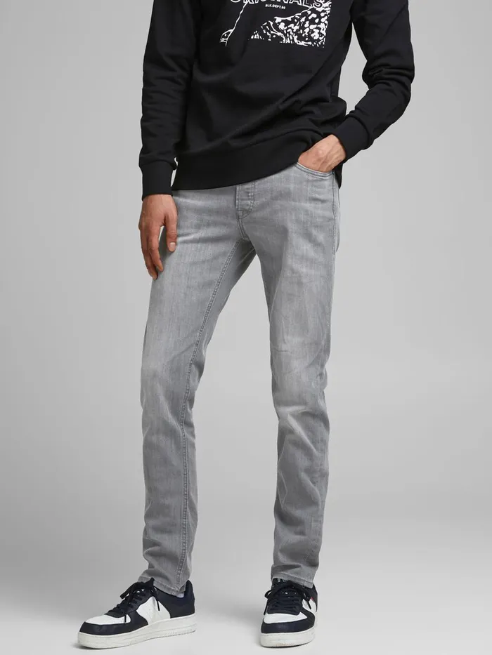 Slim Jeans JACK and JONES Mens GLENN ORIGINAL AM 806 SLIM FIT JEANS Grey Grey Denim