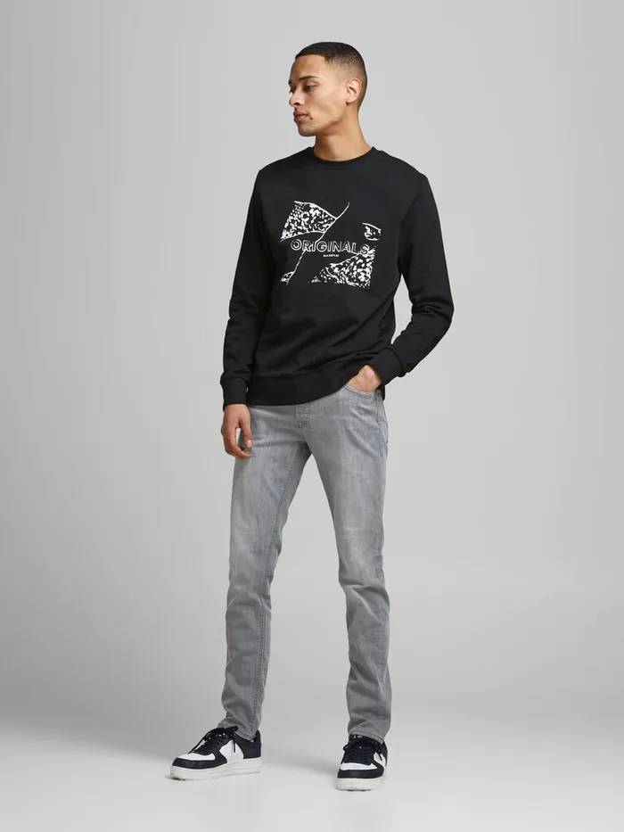 Slim Jeans JACK and JONES Mens GLENN ORIGINAL AM 806 SLIM FIT JEANS Grey Grey Denim