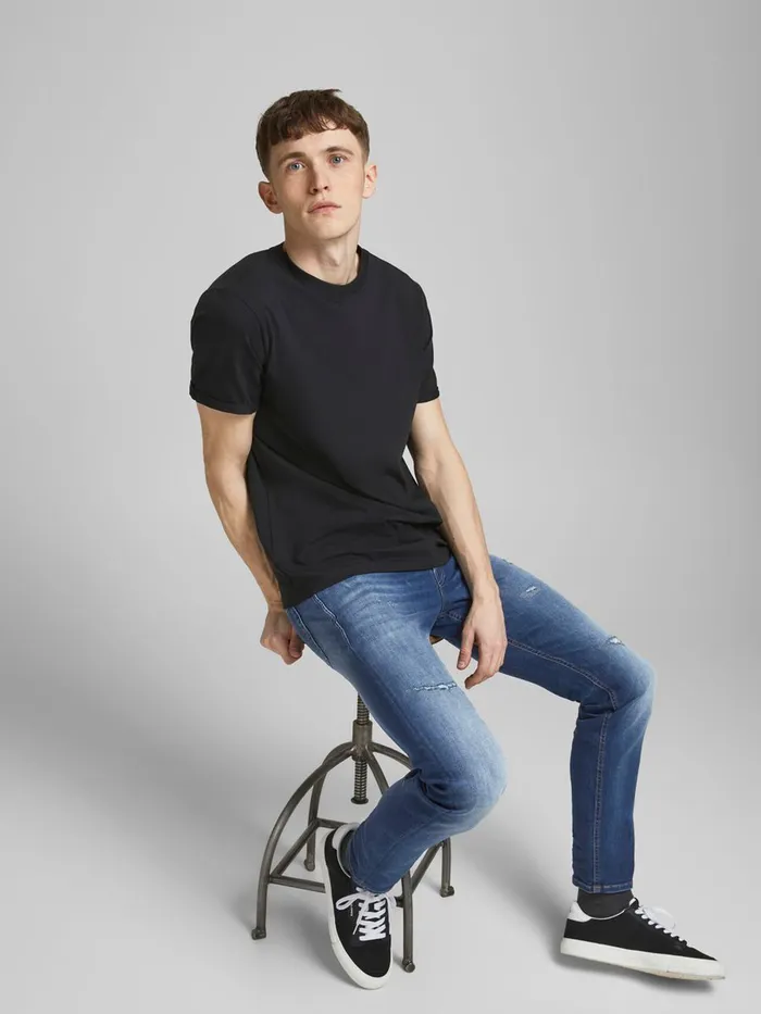 Slim Jeans JACK and JONES Mens GLENN ORIGINAL JJ 259 SLIM FIT JEANS Blue Blue Denim