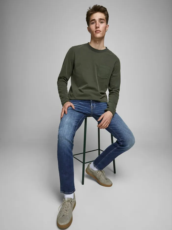 Slim Jeans JACK and JONES Mens GLENN ORIGINAL JOS 206 PCW 50SPS SLIM FIT JEANS Blue Blue Denim