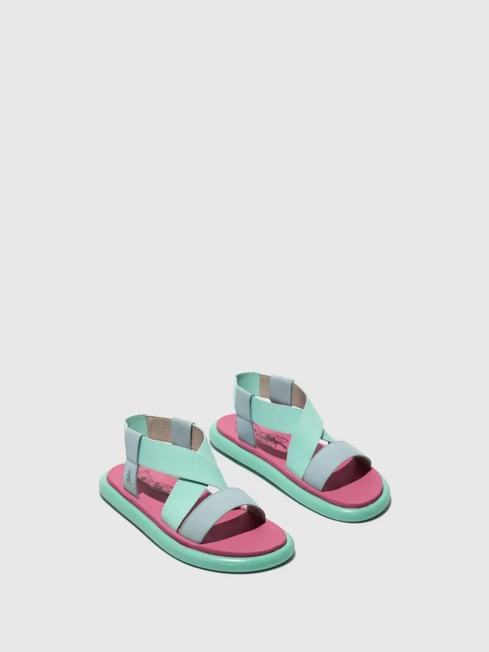SlingBack Sandals OAKE067FLY SKY BLUESPEARMINTLILAC Women Fly London Sandals