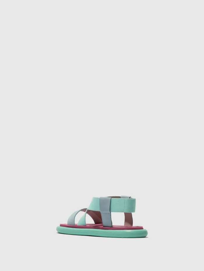 SlingBack Sandals OAKE067FLY SKY BLUESPEARMINTLILAC Women Fly London Sandals