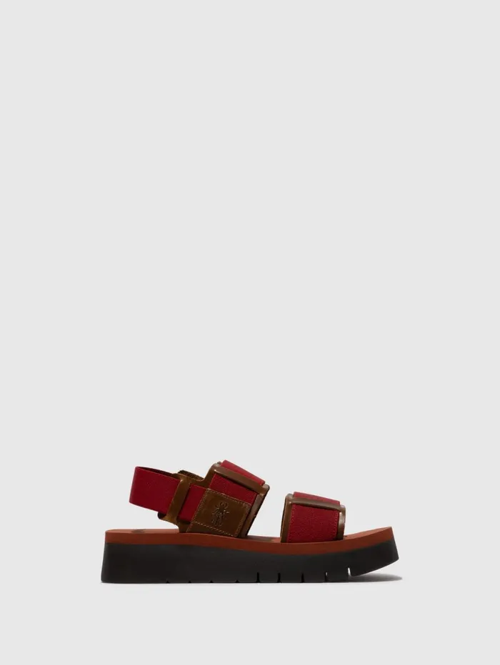 SlingBack Sandals SORU277FLY CAMELDARK REDBRICK Women Fly London Sandals