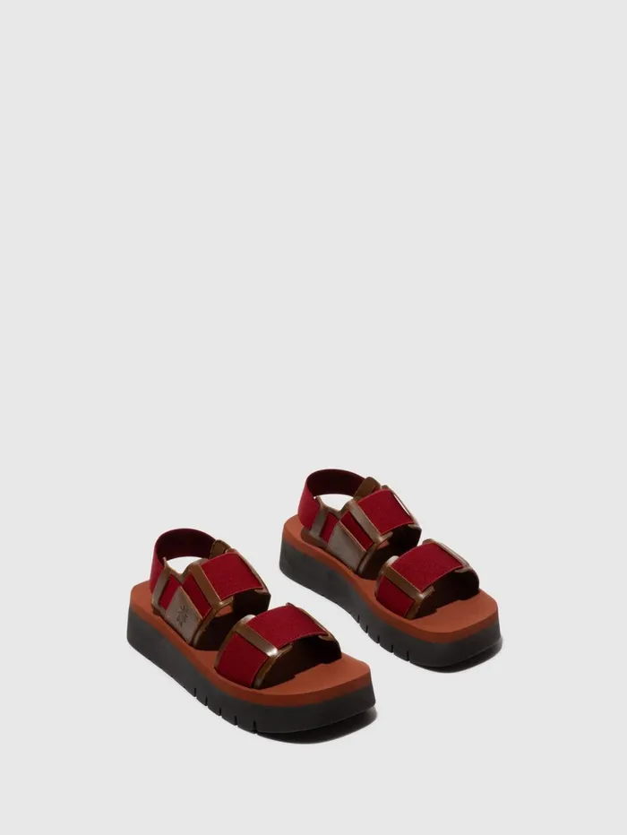 SlingBack Sandals SORU277FLY CAMELDARK REDBRICK Women Fly London Sandals