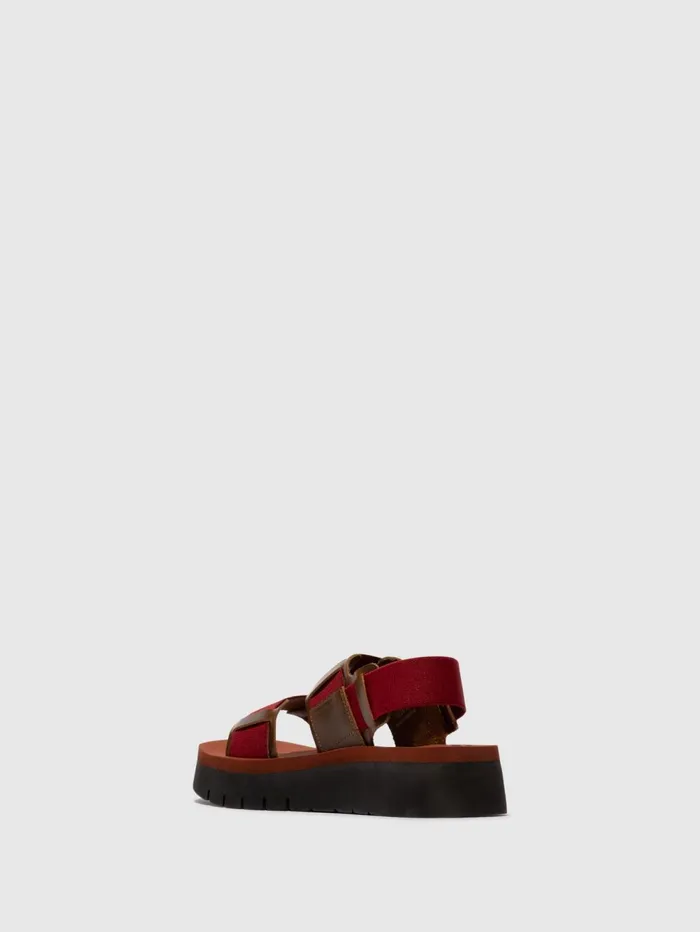 SlingBack Sandals SORU277FLY CAMELDARK REDBRICK Women Fly London Sandals
