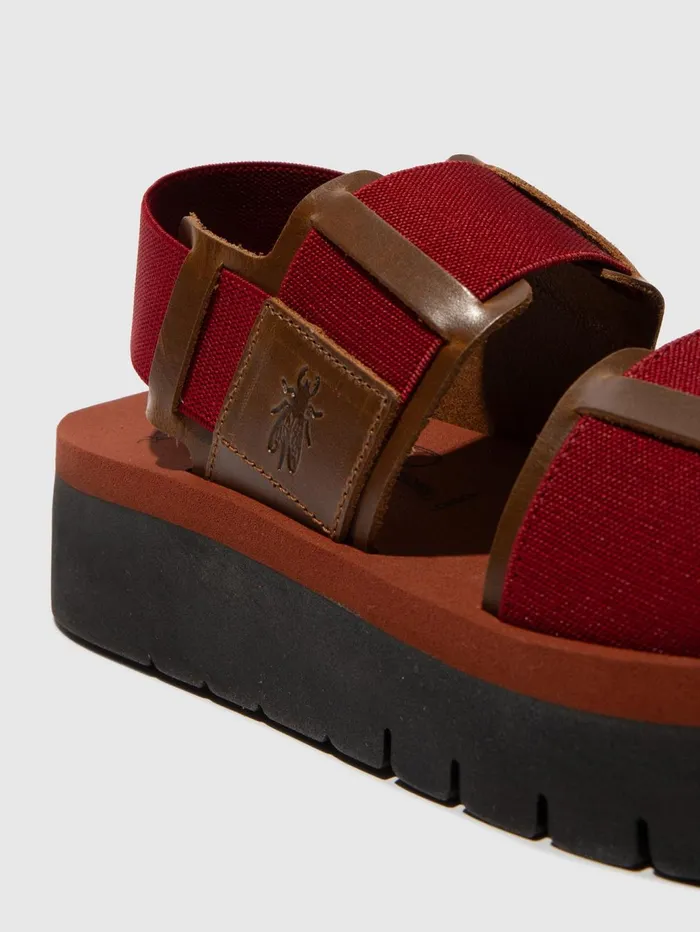 SlingBack Sandals SORU277FLY CAMELDARK REDBRICK Women Fly London Sandals