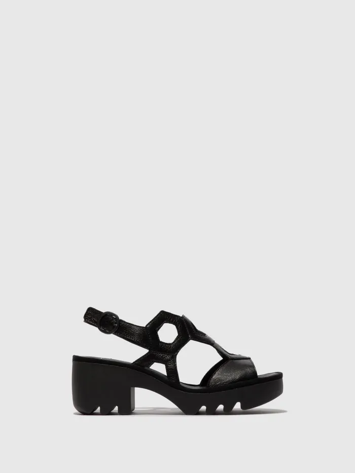 SlingBack Sandals TEWA573FLY BLACK Women Fly London Sandals