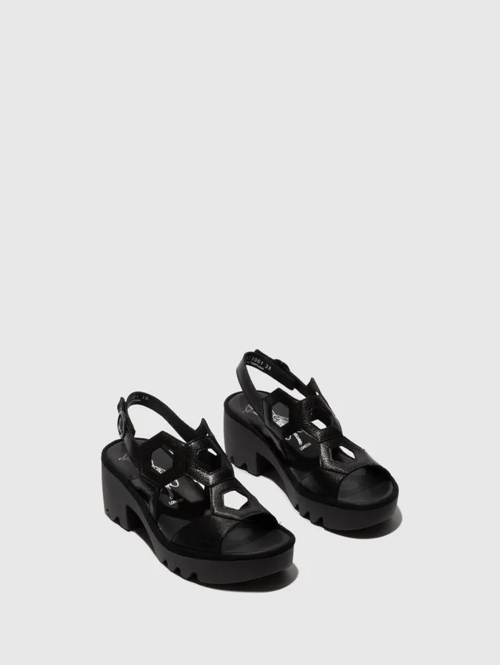 SlingBack Sandals TEWA573FLY BLACK Women Fly London Sandals