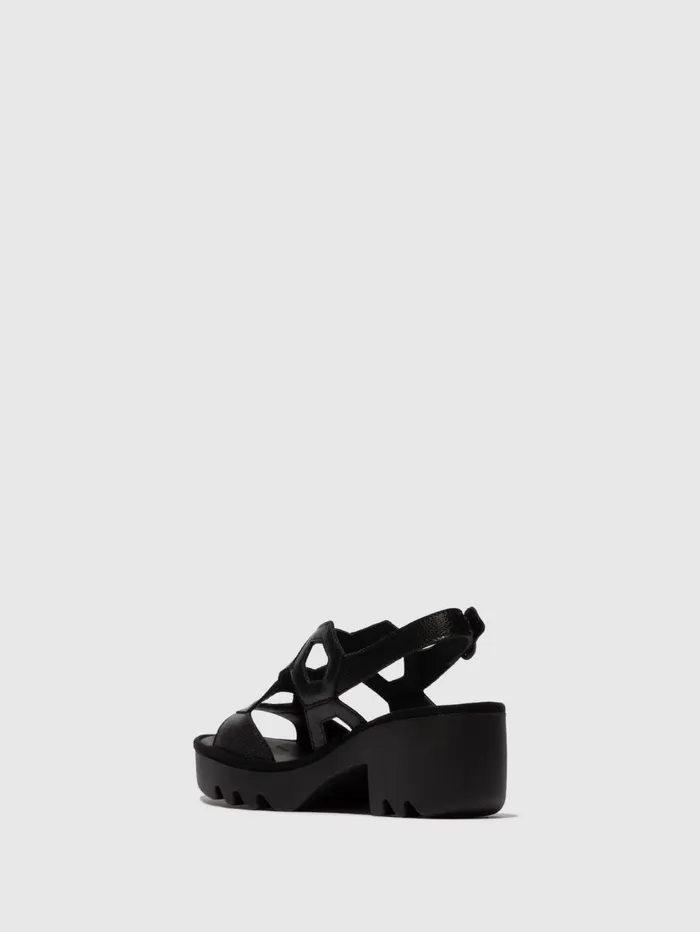 SlingBack Sandals TEWA573FLY BLACK Women Fly London Sandals