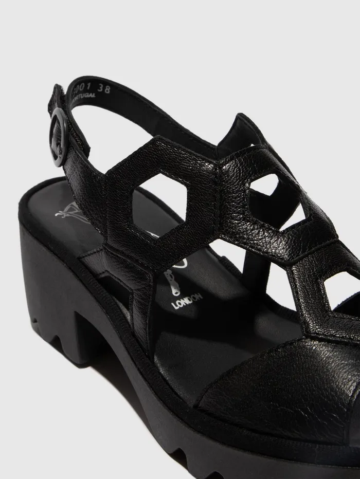 SlingBack Sandals TEWA573FLY BLACK Women Fly London Sandals