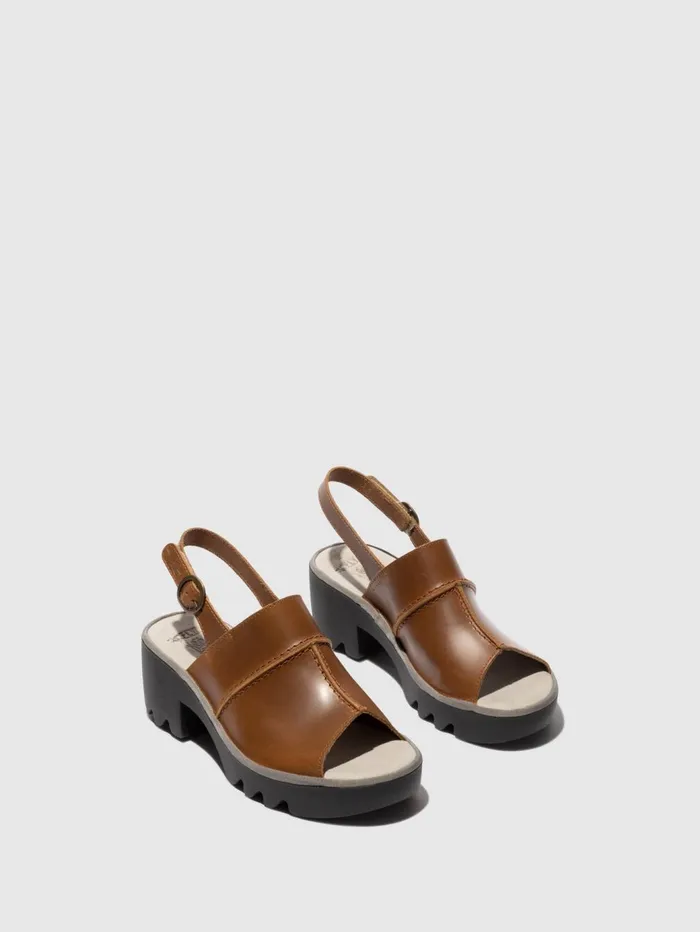SlingBack Sandals TUPI495FLY CAMEL Women Fly London Sandals