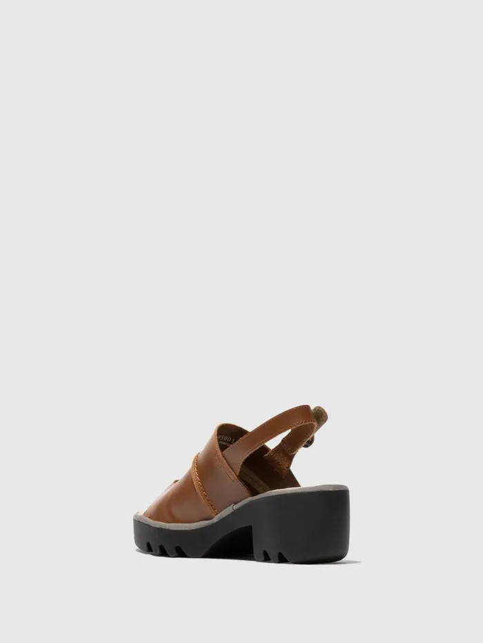 SlingBack Sandals TUPI495FLY CAMEL Women Fly London Sandals