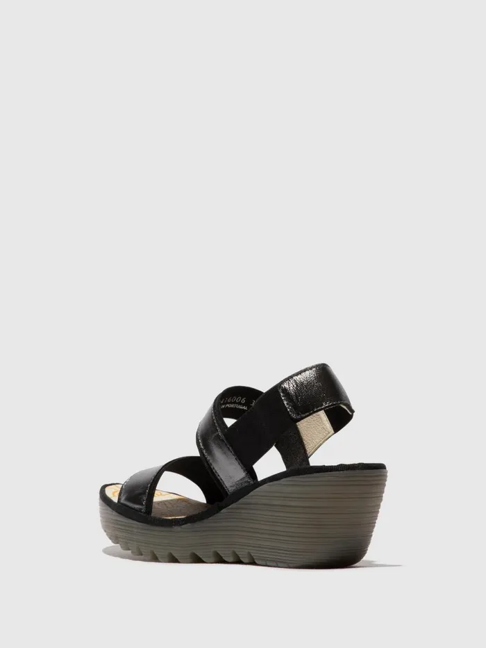 SlingBack Sandals YACO416FLY GRAPHITE Women Fly London Sandals