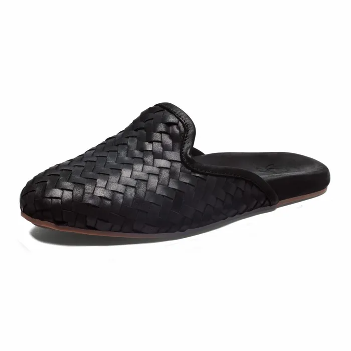 SlipOn Women Olukai Mii Woven Leather Mule Shoes 8211 Black